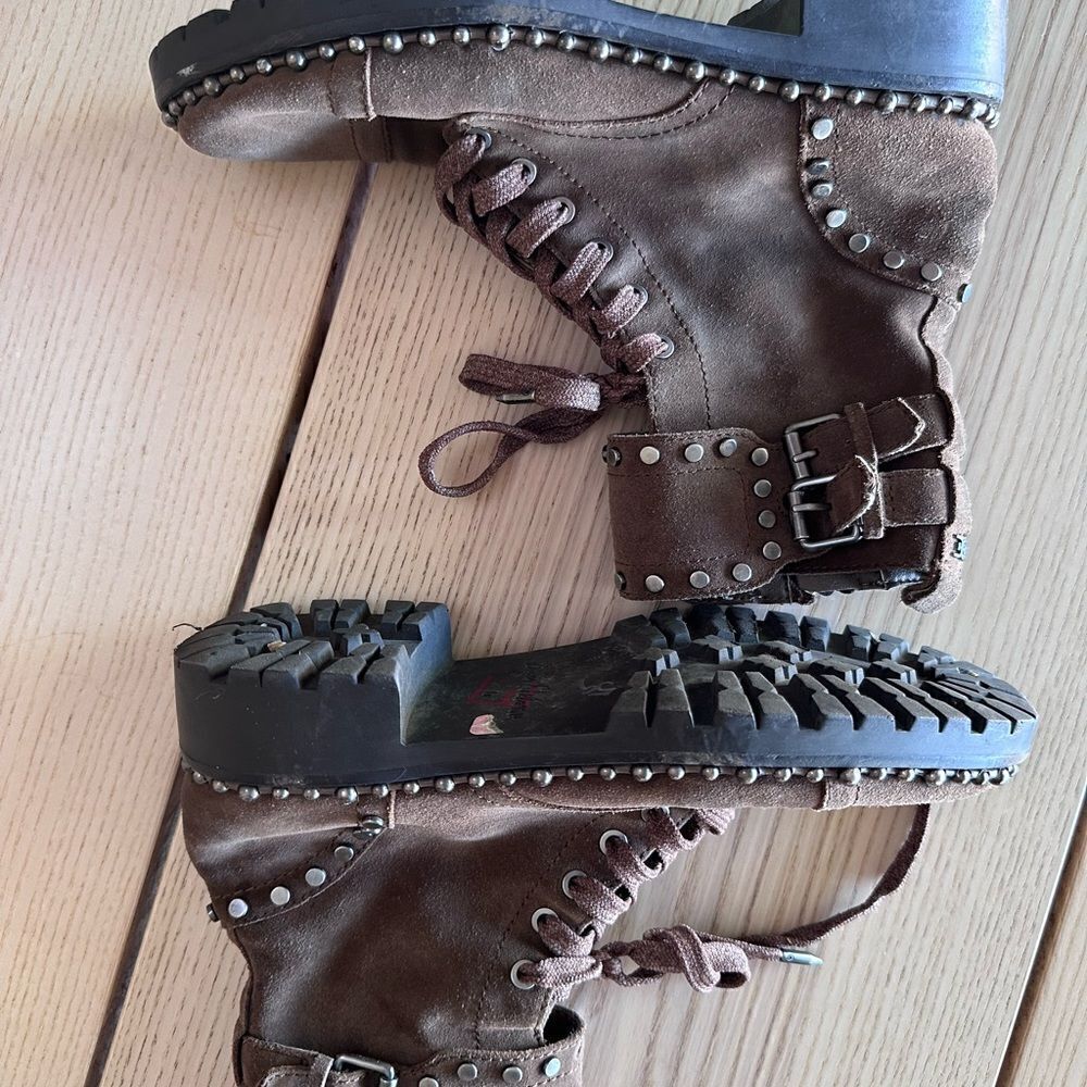 Sam Edelman Jennifer Combat Boots in brown - Size 6 - Picture 7 of 11